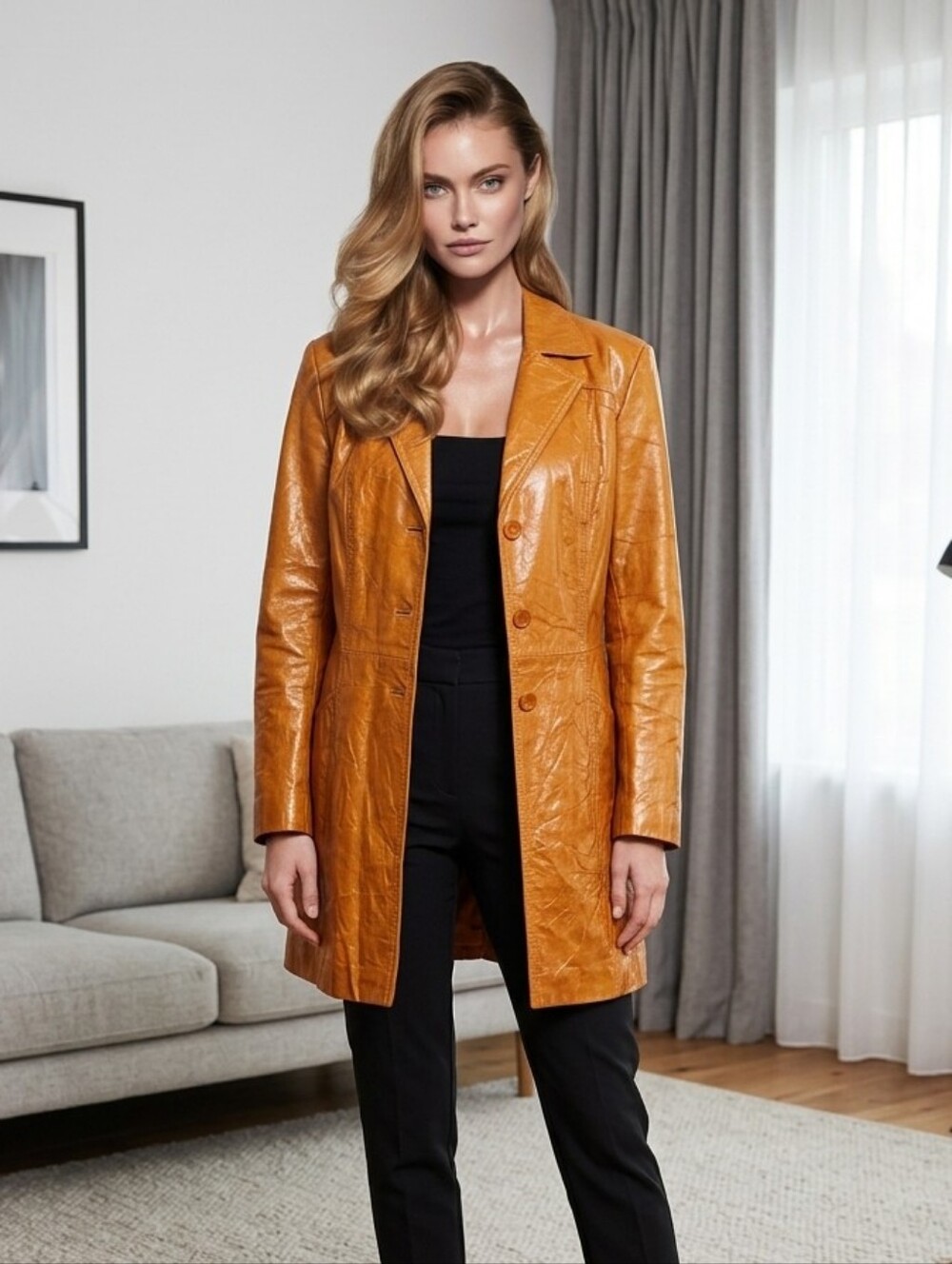 JOHN CARLISLE LEATHER COAT